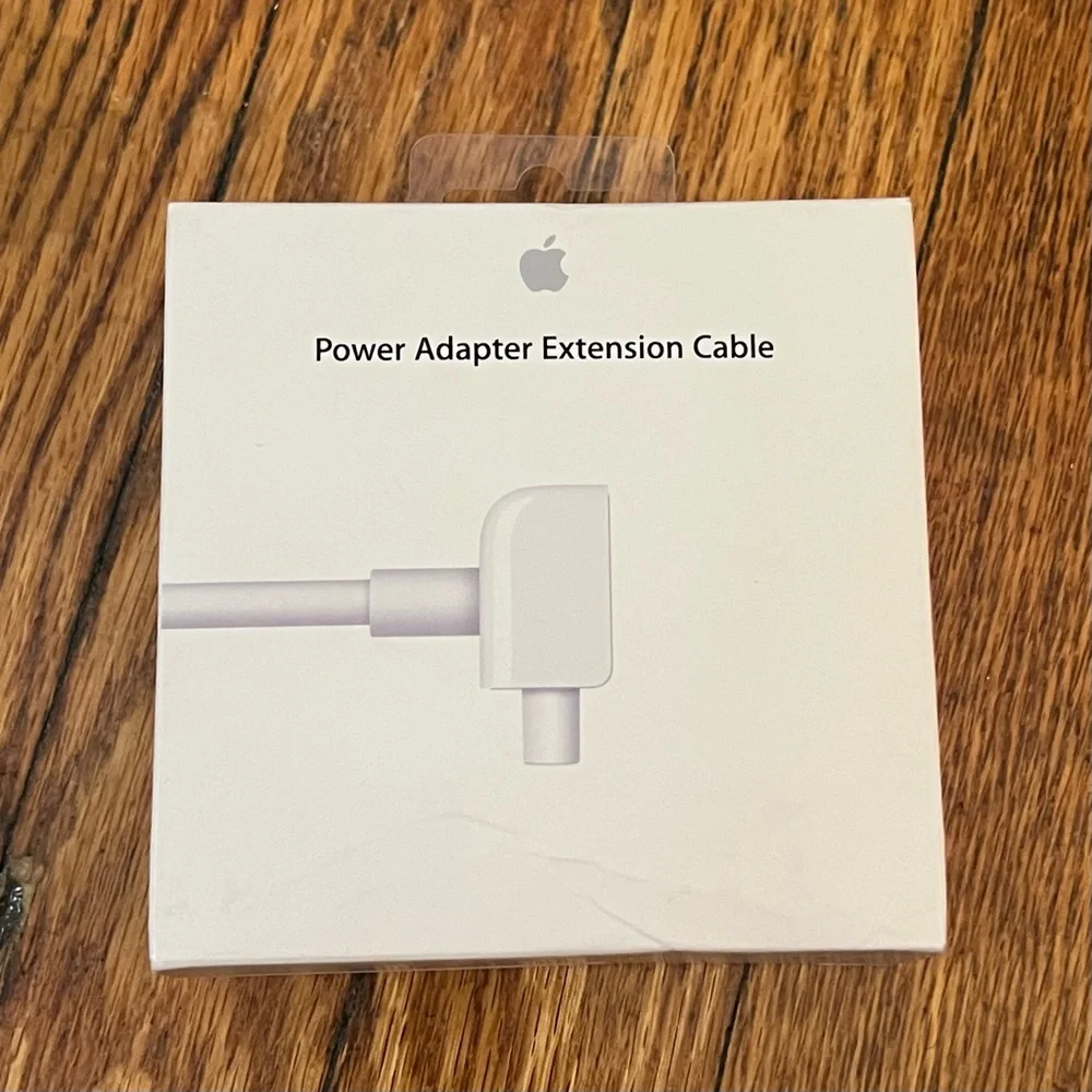 NWT APPLE Power Adapter Extension Cable White Mac Macbook Charger Extender